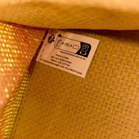 Christian Dior GWP Red Dioriviera Straw Tote Bag - Picture 4 of 10